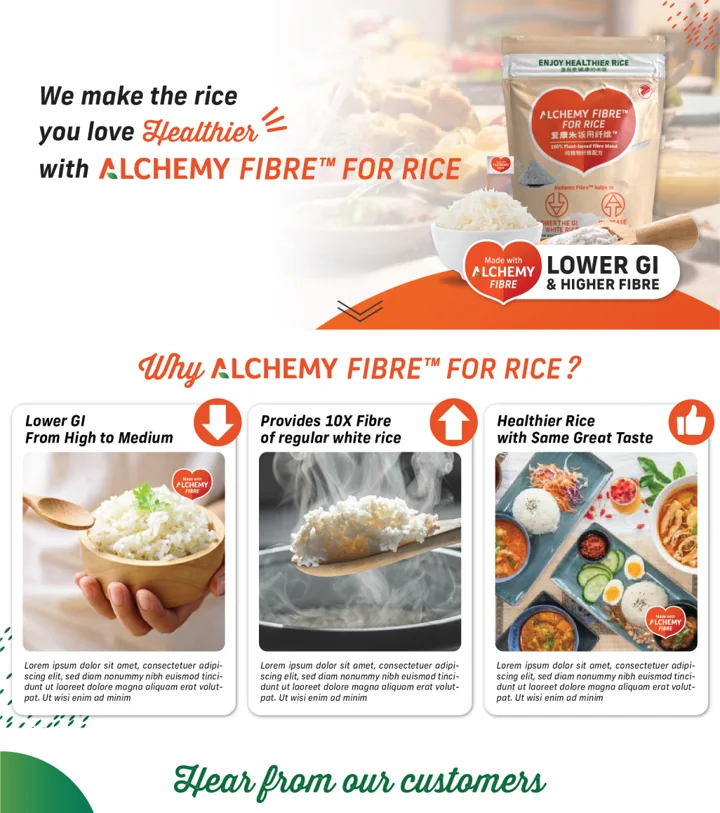 Alchemy website design presenting products and usage content.