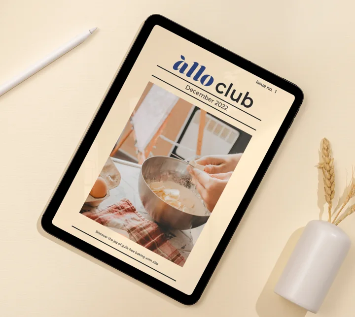Allo Club editorial content displayed on a tablet.